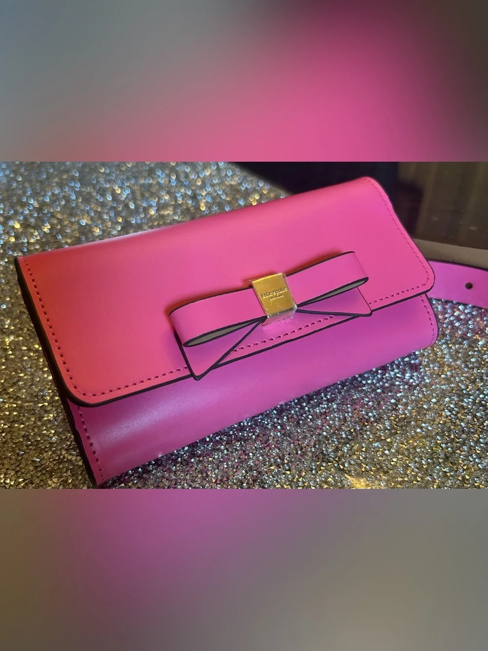 Hot PinkKate Spade Women's Bow Belt Bag with Gold Detail
